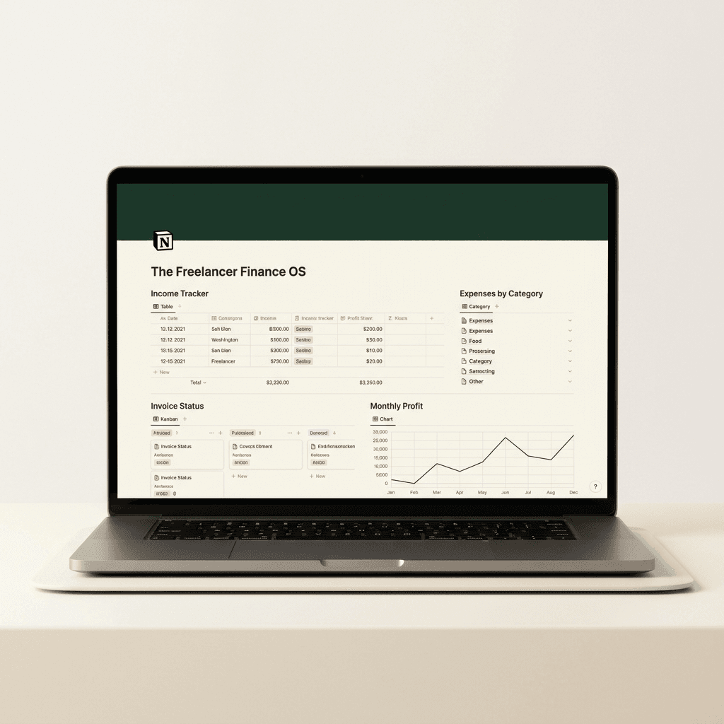 The Freelancer Finance OS — Google Sheets template · instant download
